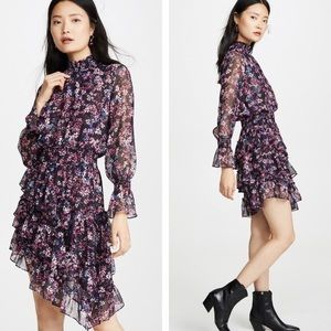 Misa Los Angeles Savanna Asymmetrical Floral Dress